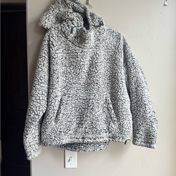 PINK from Victoria Secet Cozy Sherpa Hoodie - Gray size M - Picture 1 of 5
